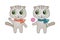 Cartoon  cute playful scottish fold cats. Vector illustration Cute animal kitten in cartoon style