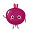 Cartoon cute purple beetroot emoji