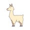 Cartoon cute relaxed llama animal vector illustration