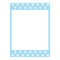 Cartoon cute retro instant photo frame. Modern design with blue color base and chrysanthemum pattern.