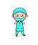 Cartoon Cute Surgeon Excited Face Vector Illustration