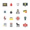 Cartoon Cyber Crime Security Color Icons Set. Vector