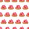 cartoon daifuku, japanese food seamless pattern on colorful background