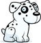 Cartoon Dalmatian Sitting