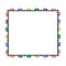 Cartoon decorative border frame. Blank empty border with vechicle decoration.