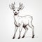 Cartoon Deer Illustration With Clean And Sharp Inking