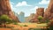 Cartoon Desert Landscape Game Asset - Windows Vista Style