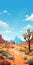 Cartoon Desert Landscape: A Plein Air Adventure In Lush Surroundings