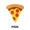 cartoon design pizza icon.