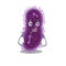 Cartoon design style of lactobacillus rhamnosus bacteria showing worried face