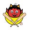 Cartoon Devil Baseball Mascot
