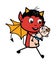 Cartoon Devil Holding a Baby