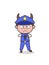Cartoon Devil Inspector in Angry Mood