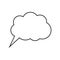 Cartoon dialogs cloud line vector, thinking cloud icon image