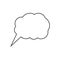 Cartoon dialogs cloud line vector, thinking cloud icon image