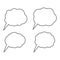 Cartoon dialogs cloud line vector, thinking cloud icon image