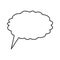 Cartoon dialogs cloud line vector, thinking cloud icon image