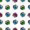 Cartoon diamonds seamless pattern