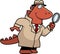 Cartoon Dinosaur Detective