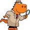 Cartoon Dinosaur Detective