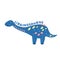 Cartoon dinosaur Lirainosaurus. Cute dino character isolated. Playful dinosaur vector illustration on white background
