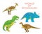 Cartoon dinosaur or reptile animal, dino