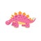 Cartoon dinosaur stegosaurus. Flat cartoon style drawing. Best for kids dino party designs. Prehistoric Jurassic period character.