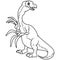 Cartoon dinosaur therizinosaurus