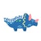 Cartoon dinosaur Triceratops. Cute dino character isolated. Playful dinosaur vector illustration on white background