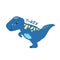Cartoon dinosaur Tyrannosaurus. Cute dino character isolated. Playful dinosaur vector illustration on white background