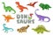 Cartoon dinosaurs characters, dino personages