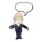 cartoon disapointed old man with speech bubble