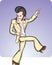 Cartoon disco dancer