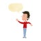 cartoon dismissive man with speech bubble