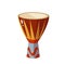 Cartoon djembe drums musical instrument icon