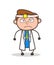 Cartoon Doctor Aggressive Expression Vector Illustration