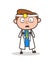 Cartoon Doctor Shocked Facial Vector Illustration