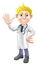 Cartoon doctor waving