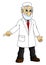 Cartoon doctor in white coat