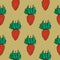 Cartoon doddle strawberry seamless pattern.