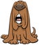 Cartoon dog animal character barking or howling