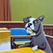 Cartoon Dog in Courtroom