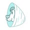 Cartoon Dog With Elizabethan Collar Emoji Icon Isolated