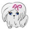 Cartoon dog icon. cute pet painting