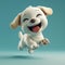 Cartoon Dog Jumping in the Air
