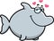 Cartoon Dolphin in Love