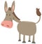 Cartoon donkey farm animal