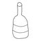 Cartoon doodle linear bottle isolated
