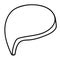 Cartoon doodle linear speech bubble isolated