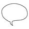 Cartoon doodle linear speech bubble isolated